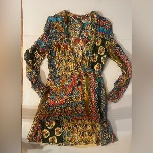 ZARA Multicolor Bohemian Print Dress